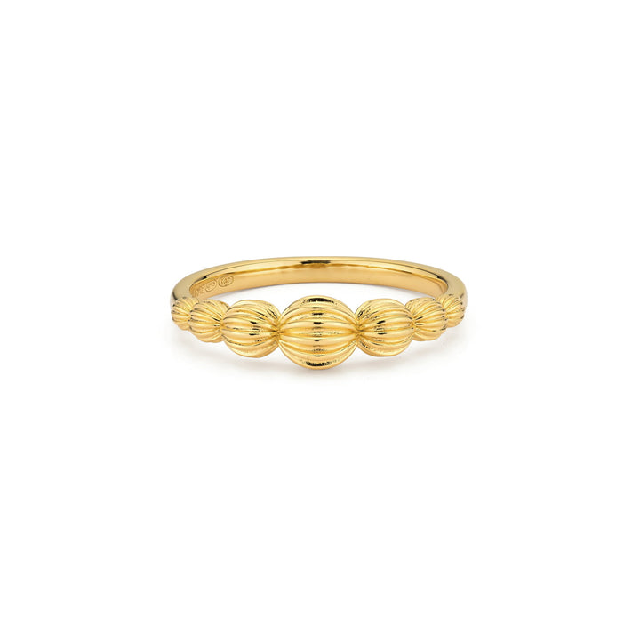 Ring with structured balls - 124140Y