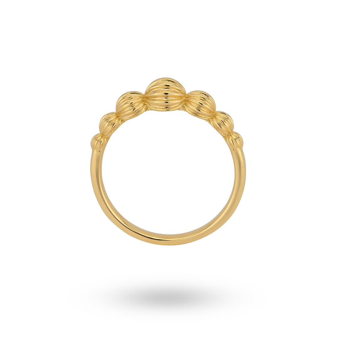 Ring met gestructureerde ballen - 124140Y