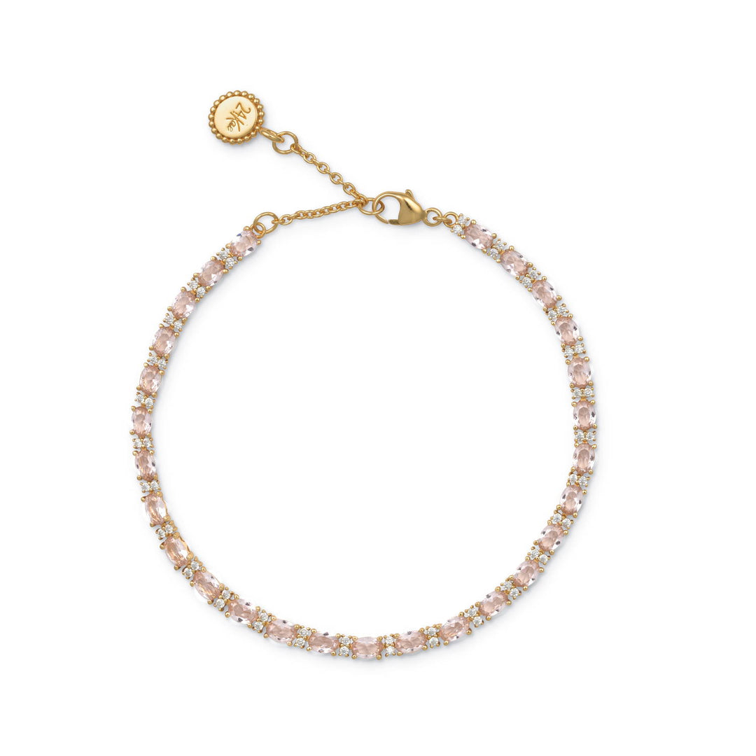 Bracelet with pink stones