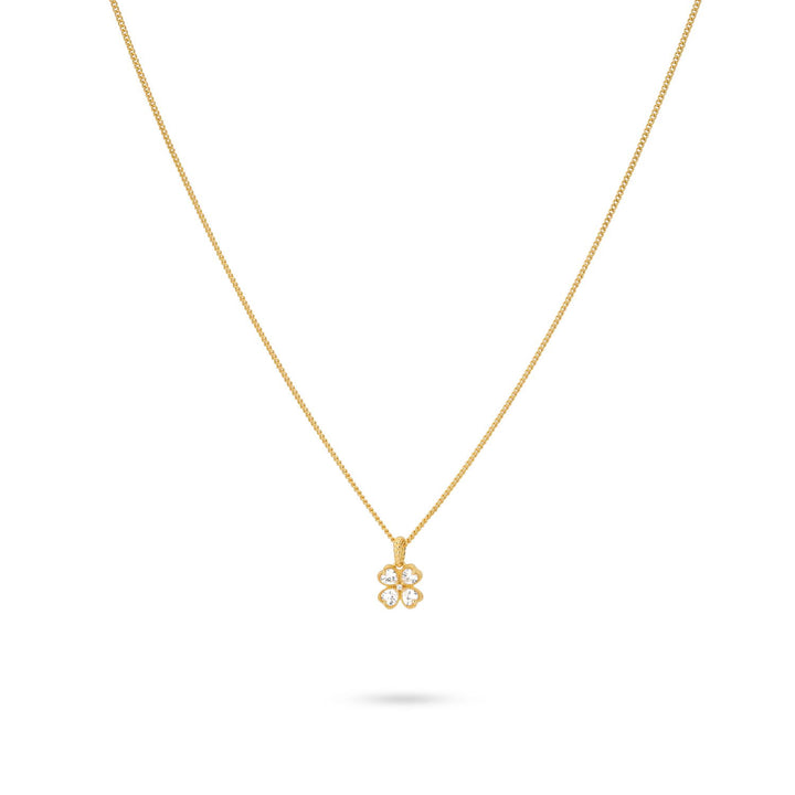 Necklace with clover pendant - 32489Y