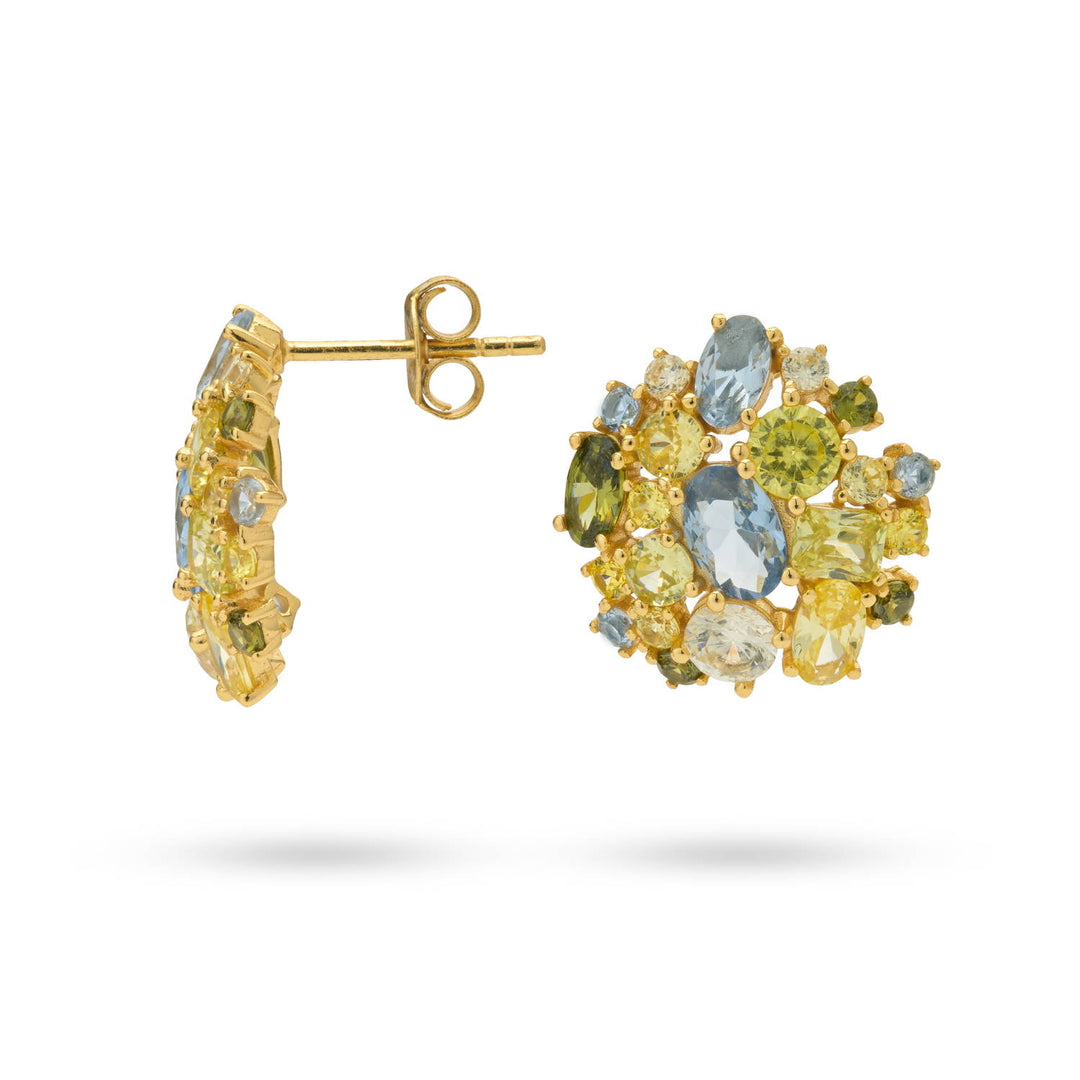 Earring with colored stones - 424119Y