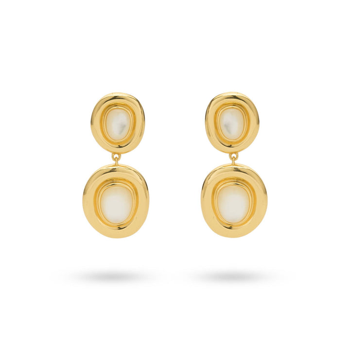 Statement earring with mother of pearl - 424120Y