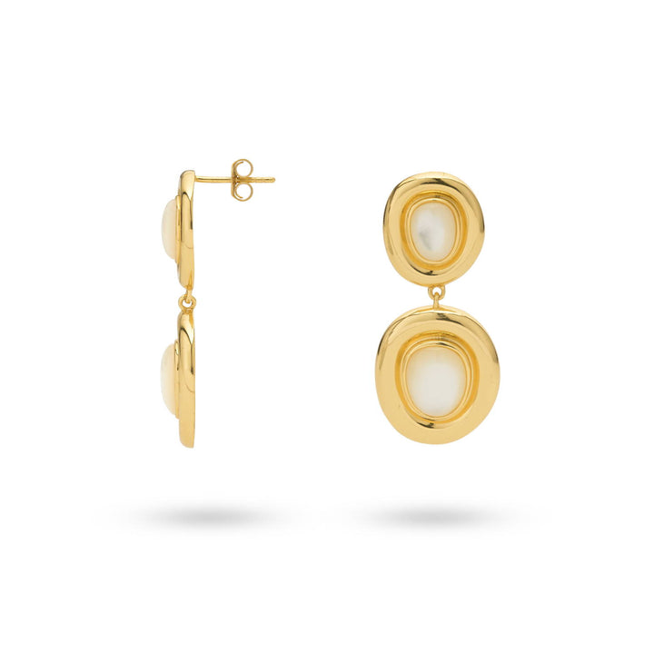 Statement earring with mother of pearl - 424120Y