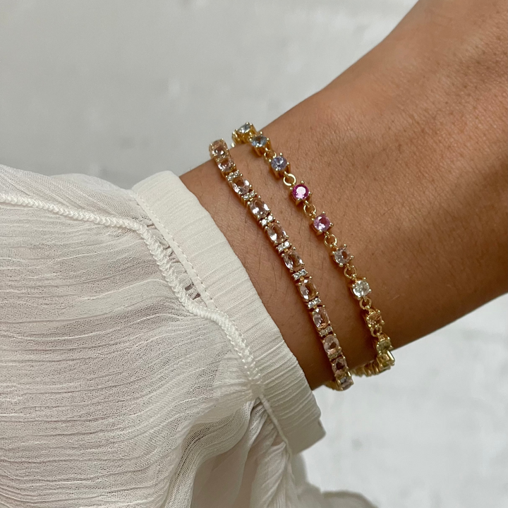 Bracelet with pink stones - 22475Y