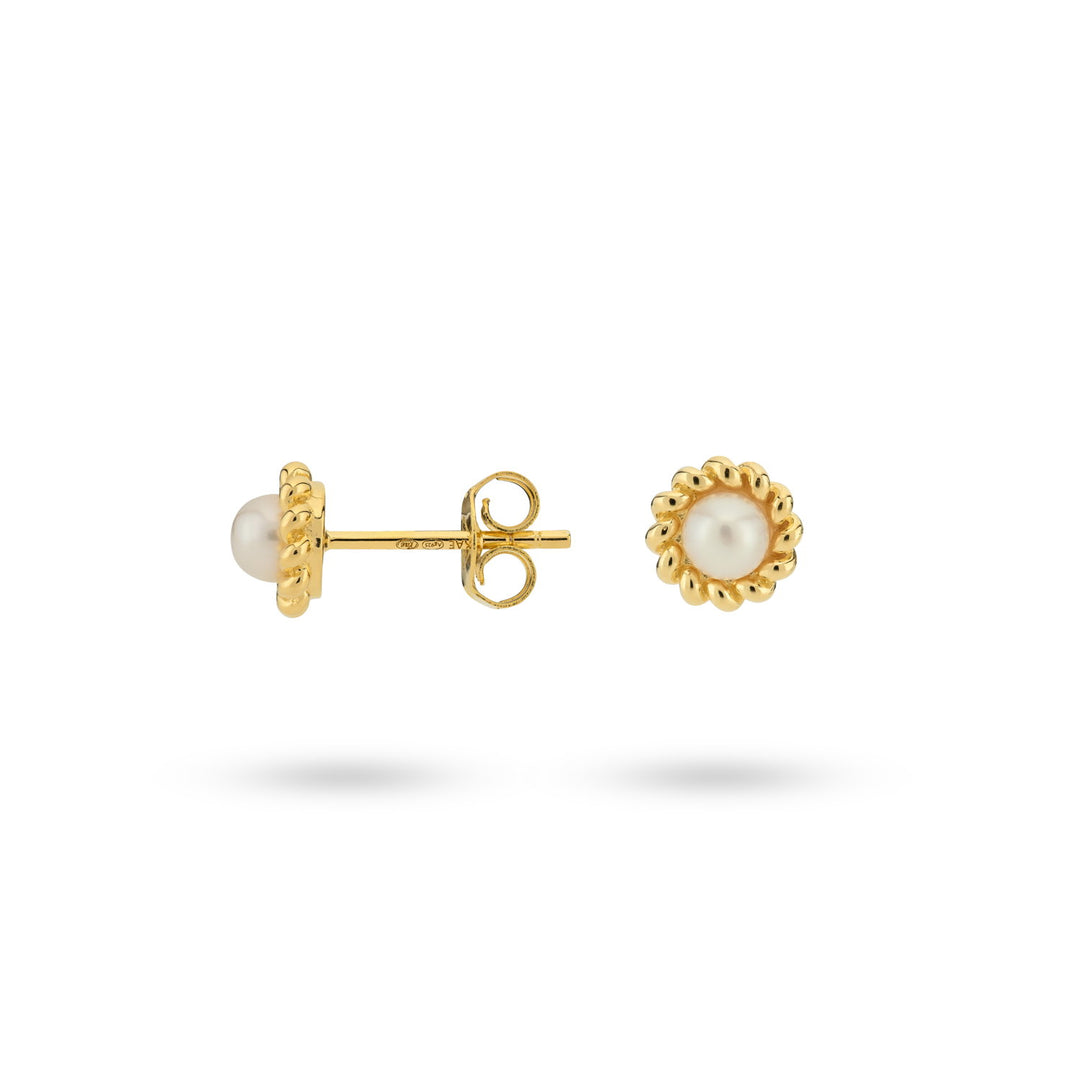 Earstud with pearl and twisted detail - 424117Y