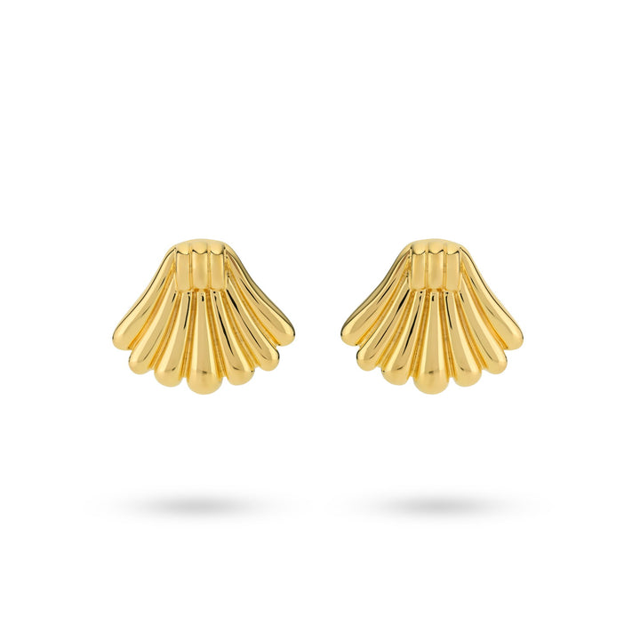 Shell-shaped statement earrings - 424107Y