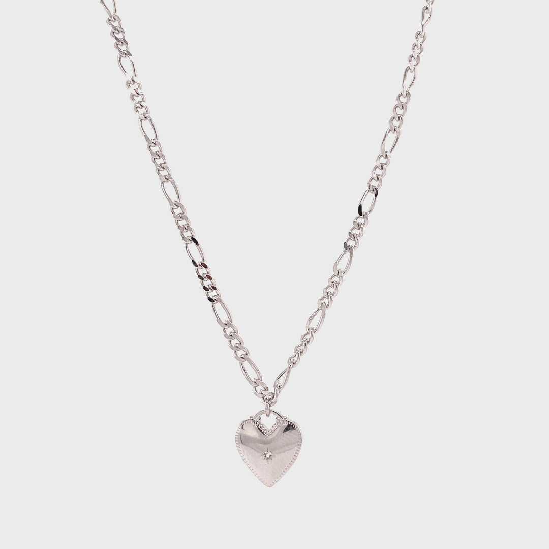 Ketting met hart en steentje - 32408S